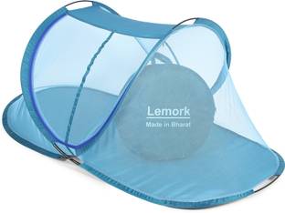 Lemork Polyester Adults Washable Single bed Foldable With Base , Mosquito Net