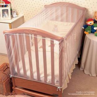 Baby Moo Polyester Kids Washable Essential White Cot Mosquito Net Mosquito Net