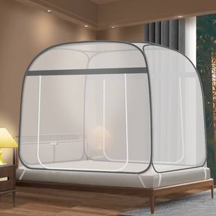 gustave Polyester Kids Washable Pop Up Mosquito Net Tent Foldable Dual Door Mattress Strap Bed Size Mosquito Net