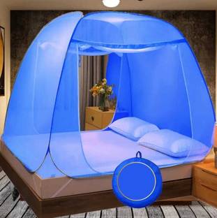 zeroes Polyester Adults Washable for Double Bed King Size Foldable, Strong and Durable Tent Mosquito Net