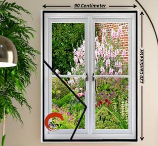 BLEMY Mosquito Net For Window With Self Adhesive Hook & Loop Tape Size - 3X4 Feet Polyester Washable Adults Mosquito Net