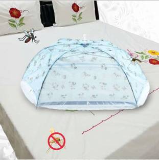 ZIMBLE Nylon Kids Washable foldable baby umbrella net for kids 0 to 2 year ( blue) Mosquito Net