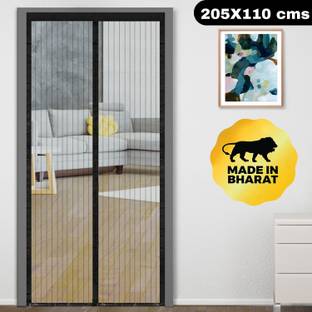 Classic Mosquito Net Polyester Adults Washable Net For Door With Magnet Self-Closing with full frame self Adhesive Hook Mosquito Net