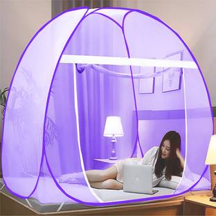 credicus Polyester Adults Washable Strong Premium*Large Pro Foldable Net With Ventilation*Corrosion Resistant Steel Mosquito Net
