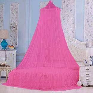 Shree Kriday Polyester Adults Washable King Size Bed Hanging Round Mosquito Net