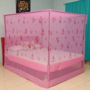 Mehon Craft Mosquito Net For Queen Size Bed Machardani PGON Polycotton Net (Size 6x7-ft) Cotton Washable Adults Mosquito Net