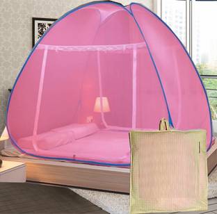 didhiti PINK-FF-CCC machhardani price mosquito net normal machardani for double bed kin Polyester Washable Kids Mosquito Net