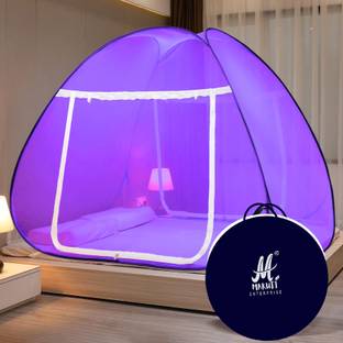 Maruti Enterprise Polyester Adults Washable Foldable King Size Bed, Double Bed (Suitable for 6ft x 6ft to 6.9ft x 6.9ft) Mosquito Net