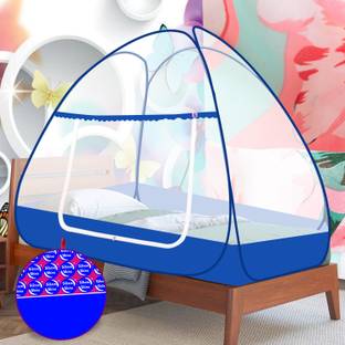 NM CREATION Polyester Adults Washable Extra Mosquito Protection SINGLE BED Foldable Washable Mosquito Net Mosquito Net