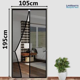 Lifekrafts Polyester Adults Washable Auto-Closing Magnetic Door Mosquito Net