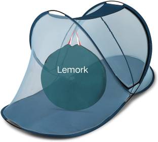 Lemork Polyester Adults Washable Foldable For Single Bed With Base Mosquito Net