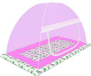 Stay Healthy Polyester Kids Washable Foldable Baby Mosquito Net, 0 to 24 Months Babies, Size 4 Ft x 2.5 Ft, Pink Mosquito Net