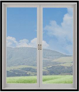Velvetone Polyester Kids Washable Window Mosquito Net 90X120Cm Removable SelfAdhesive Fine Mesh with Frame 1pc Mosquito Net
