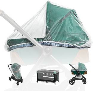 TurtleGrip Nylon Kids Washable Stretchable Mosquito Net for Stroller Perfect Bug Net for Cradles, Car Seats | Mosquito Net