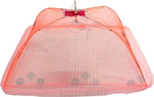 TWINKLE CARE Polyester Kids Washable Baby Mosquito Net 4 Stick Printed multi colour Mosquito Net