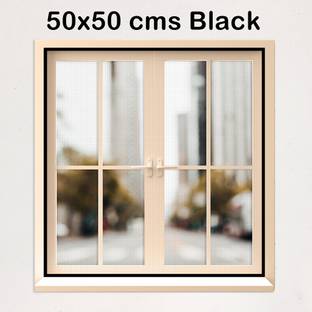 Classic Mosquito Net Fibre Adults Washable (1.6X 1.6 FT/ 50x50 Cm) Pre Stiched with self Adhesive hook & loop tape , window Mosquito Net