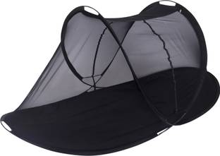 desire choice SINGLE BED PREMIUM QUALITY MOSQUITO NET (BLACK) Polyester Washable Adults Mosquito Net