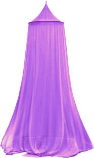 Grants Polyester Adults Washable Polyester Adults Washable Double bed (Round) Mosquito Net (Purple, Ceiling Hung) Mosquito Net