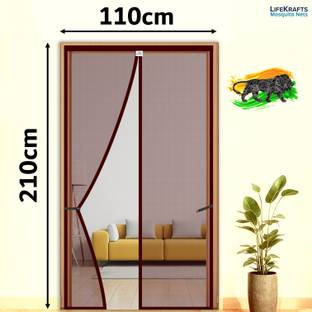 Lifekrafts Polyester Adults Washable Auto-Closing Magnetic Door Mosquito Net