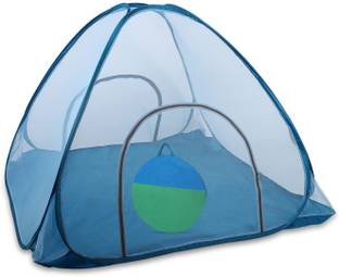 ZONITH Double Bed With Base(Size:- 7 x 7 Feet) Polyester Washable Adults Mosquito Net