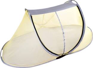 Bellazy Polyester Adults Washable Foldable Mosquito net for Single Bed Heavy net with 1 Gate, 7.5 feet x 4 feet Mosquito Net