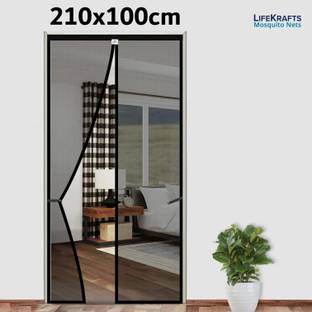 Lifekrafts Polyester Adults Washable Auto-Closing Magnetic Door Mosquito Net
