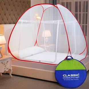 Classic Mosquito Net Polyester Adults Washable Foldable for Double & King Size Bed (200*200*145 CM) Mosquito Net