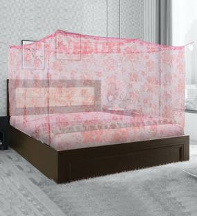 NEEDIT Cotton Adults Washable DIAMOND DESIGN KINGSIZE MOSQUITO NET Mosquito Net