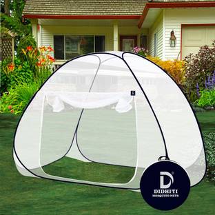 didhiti Polyester Adults Washable White machhar dani tent for bedrum single bed (3.5x6ft)| new design Strong 30GSM Mosquito Net