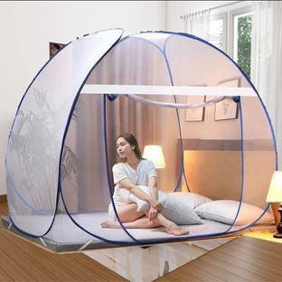 KHANJAN FASHION FAB WHITE mosquito net curtain for door machhardani bed for kids mosquito net video Polyester Washable Adults Mosquito Net