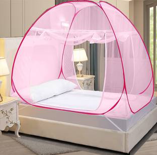 KHANJAN FASHION HUB Polyester Infants Washable PINK kids machhardani 0 to 2 year tent mosquito net single mosquito net small Mosquito Net