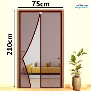 Lifekrafts Polyester Adults Washable Auto-Closing Magnetic Door Mosquito Net
