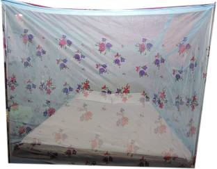 SKAB Enterprises Polyester Adults Washable Mosquito Net for 7 Feet X 8 Feet Machardani for Bed, Room, Adults, Family Mosquito Net