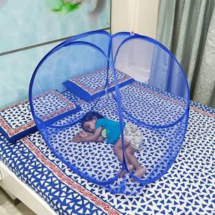 RUDRAYM Polyester Kids Washable Baby Mosquito Net Portable | Foldable Newborn Bed for 0-12M Mosquito Net