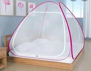 EVETIS Polyester Adults Washable DOUBLE\QUEEN/KING BED MOSQUITO NET TENT FOR ADULTS (Pink)., Mosquito Net