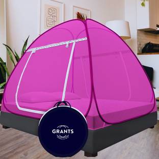Grants Double bed 6x6 6.5x6.5 ft Polyester Washable Adults Mosquito Net