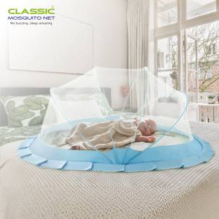 Classic Mosquito Net Polyester Kids Washable Bottomless Foldable for 0 to 24 Months Old Infants, Toddlers & Babies Mosquito Net