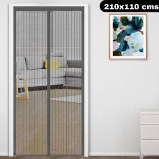 Classic Mosquito Net Polyester Adults Washable (210X110) For Door Net With Self-Closing with full-frame self adhesive Hook Mosquito Net