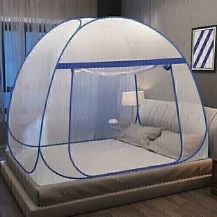 Privine Polyester Adults Washable SmartBuy Double Bed Portable also Suitable FOR KING/QUEEN size Mosquito Net