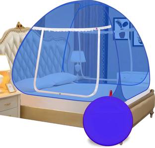Privine Polyester Adults Washable Polyester Double Bed with Saviours(Suitable for 6 ft x 6 ft ) Mosquito Net