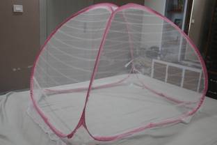 shriji creation Polyester Kids Washable Foldable Baby Mosquito Net For 0 to 36 Months Old baby with 3ftx3ftx2.5ft Size Mosquito Net