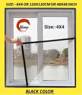 BLEMY HDPE - High Density Poly Ethylene Adults Washable BL-FLIP-WINDOW-4X4 BLACK -101_22 Mosquito Net