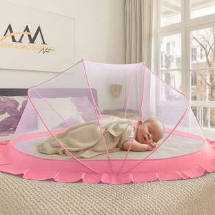 Ashvika mosquitoNet Nylon Infants Washable Baby Folding Crib Mosquito Net