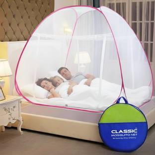 Classic Mosquito Net Foldable, king Size & Double Bed Polyester Washable Adults Mosquito Net