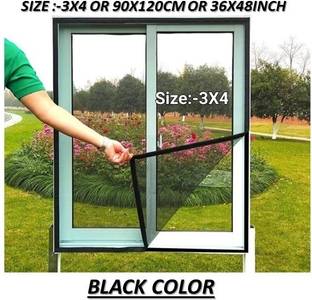 BLEMY HDPE - High Density Poly Ethylene Adults Washable WINDOW NET 3X4 BLACK Mosquito Net