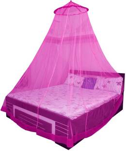 Neruti Enterprise Polyester Adults Washable Double bed (Round) Mosquito Net
