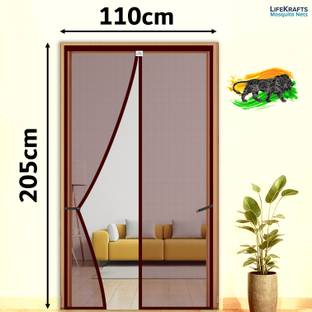 Lifekrafts Polyester Adults Washable Auto-Closing Magnetic Door Mosquito Net