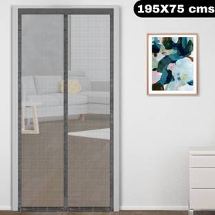 Classic Mosquito Net Fibre Adults Washable Net For Door With Magnet Self-Closing with full frame self Adhesive Hook Mosquito Net