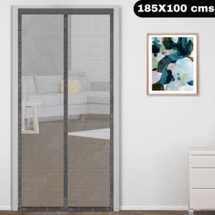 Classic Mosquito Net Fibre Adults Washable Net For Door With Magnet Self-Closing with full frame self Adhesive Hook Mosquito Net
