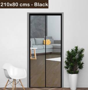 Evafly Fibre Adults Washable (210X80 cms) Auto-Closing Magnetic Screen Door Mosquito Net
